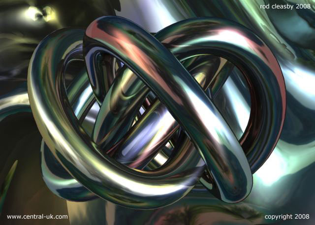 Digital Art: Torus in Chrome